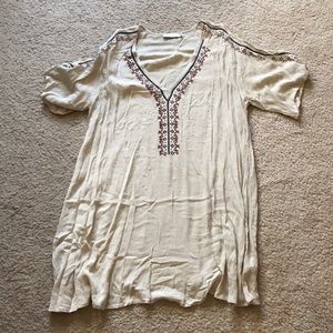 Lush Taupe with Red Detailing Tunic